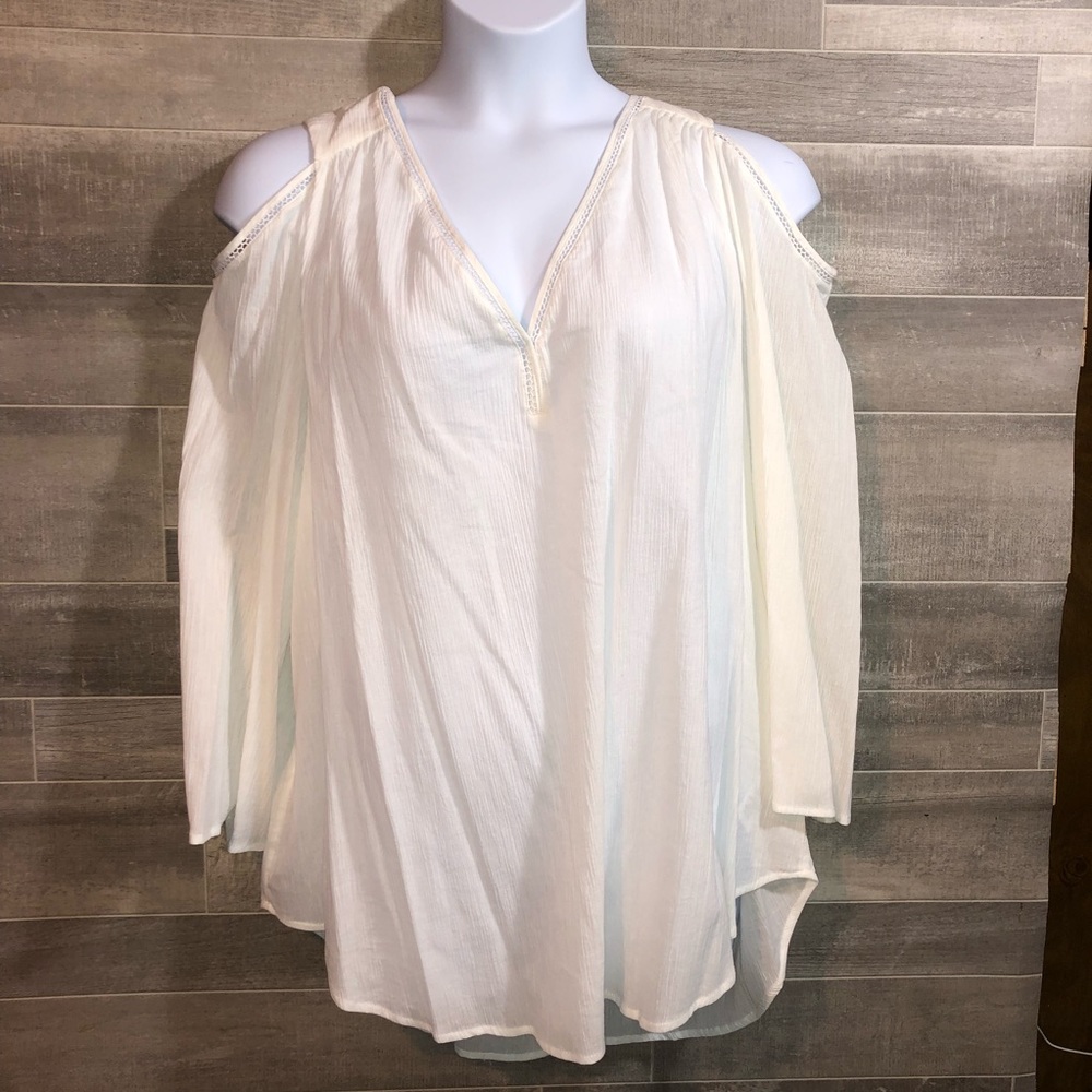 Never Worn Cynthia Rowley Cold Shoulder Top-3X